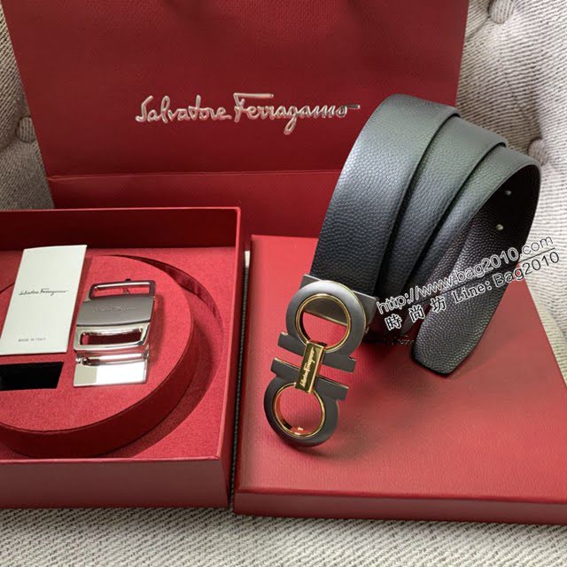 菲拉格慕男女士皮帶 Ferragamo雙扣高端禮盒腰帶  jjp2112